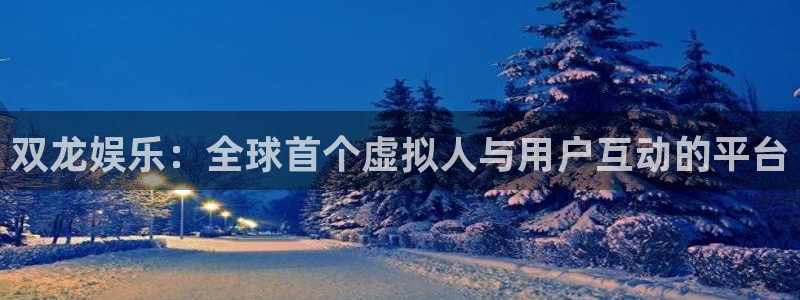 500彩票网体育代理：双龙娱乐：全球首个虚拟人与用户互动的平台