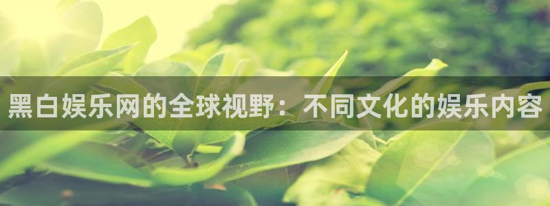 500彩票网体育老板是谁：黑白娱乐网的全球视野：不同文化的娱乐内容